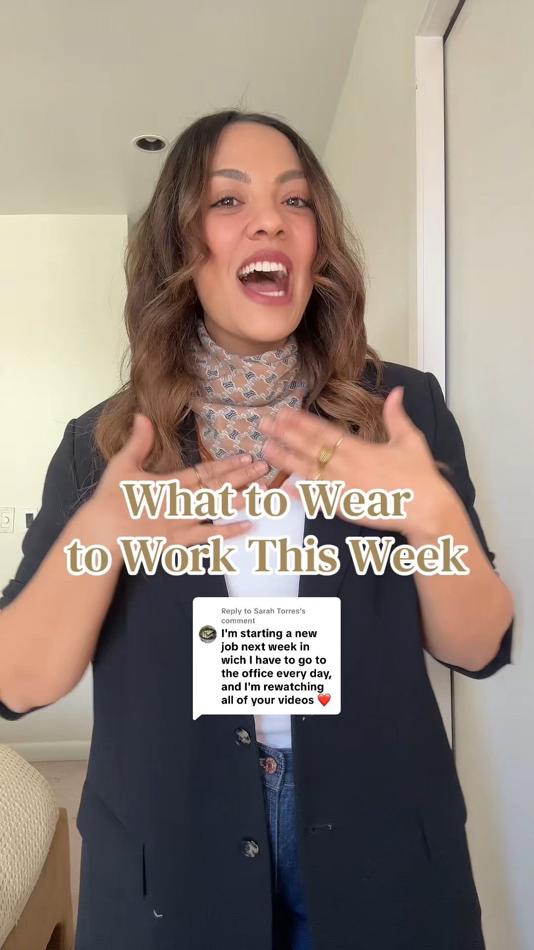 Here is what you can wear to work this week!

Monday:
-Aritzia black blazer, I have a size 10. 
-Aritzia white t-shirt, I have a medium. 
-Gap dark wash jeans, I have a size 10. 
-Massimo Dutti leather loafers. 
-Madewell black leather bucket tote bag. 

Tuesday:
-Aritzia black trousers, I have a size 10. 
-Quince silver studded belt. I have a medium. 
-H&M yellow crew neck sweater. 
-Coach brown suede bag. 

Wednesday:
-Black pleated midi dress, similar linked. 
-Zara brown suede leather jacket. I have a large. 
-Knee high leather boots. 

Thursday:
-Aritzia brown pull-on pants, I have a size medium. 
-Aritzia beige cardigan, I have a size medium. 
-Poppy Barley brown Mary Jane flats. 
-Demellier London brown suede bag. 

Friday:
-Zara white barrel jeans, similar linked. 
-Reformation brown suede collarless jacket, I have a size large. 
-Ganni leopard print tote bag. 


#LTKcanada #LTKstyletip #LTKworkwear