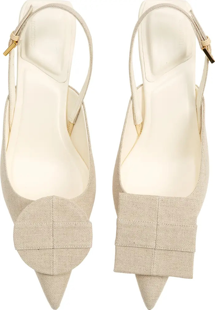 Mismatched Pointed Toe Slingback Kitten Heel Pump (Women) | Nordstrom