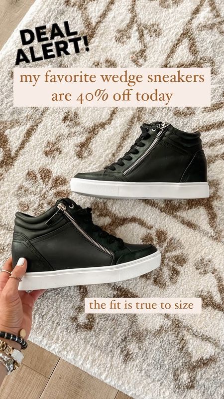 Love these wedge sneakers and they’re 40% off today! Fit is true to size  

#LTKunder50 #LTKshoecrush #LTKsalealert