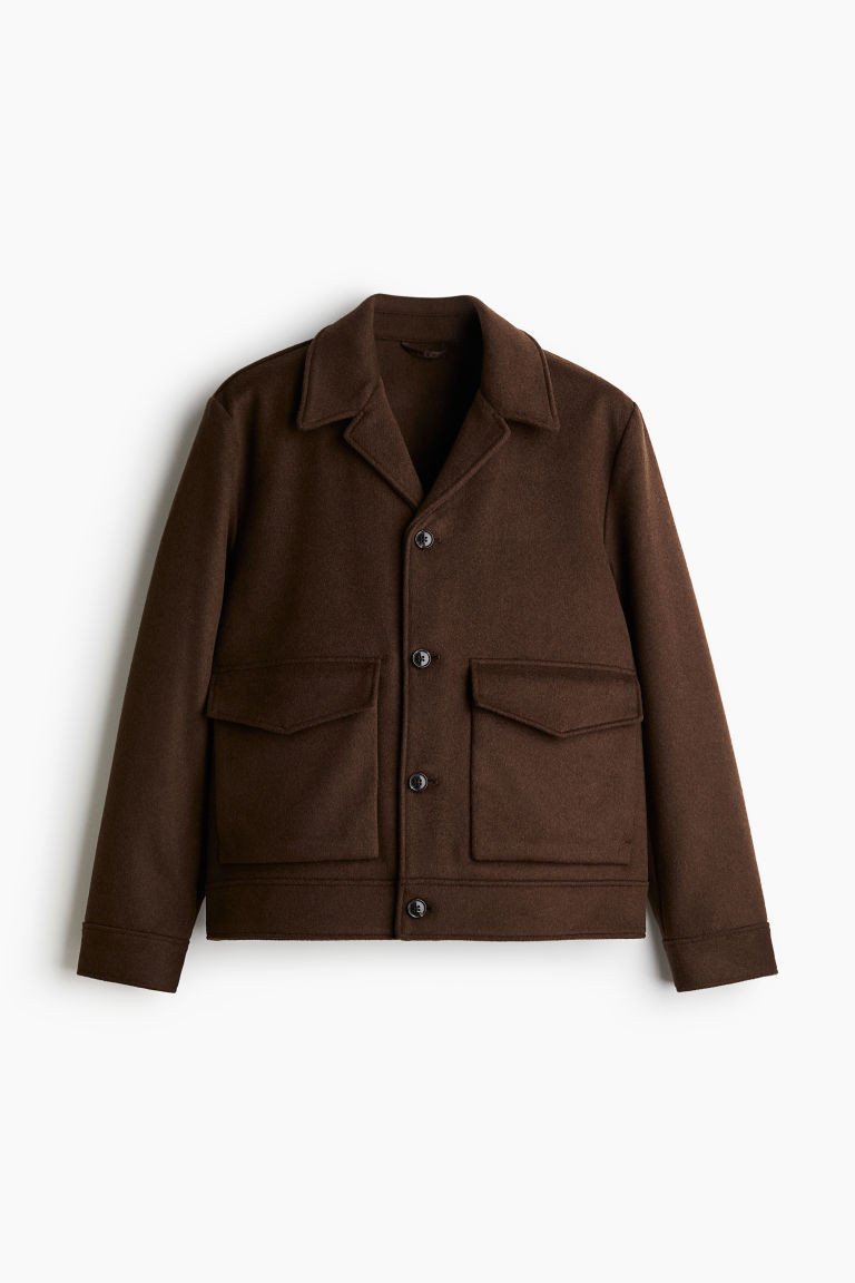H & M - Wool-Blend Jacket - Brown | H&M (US + CA)