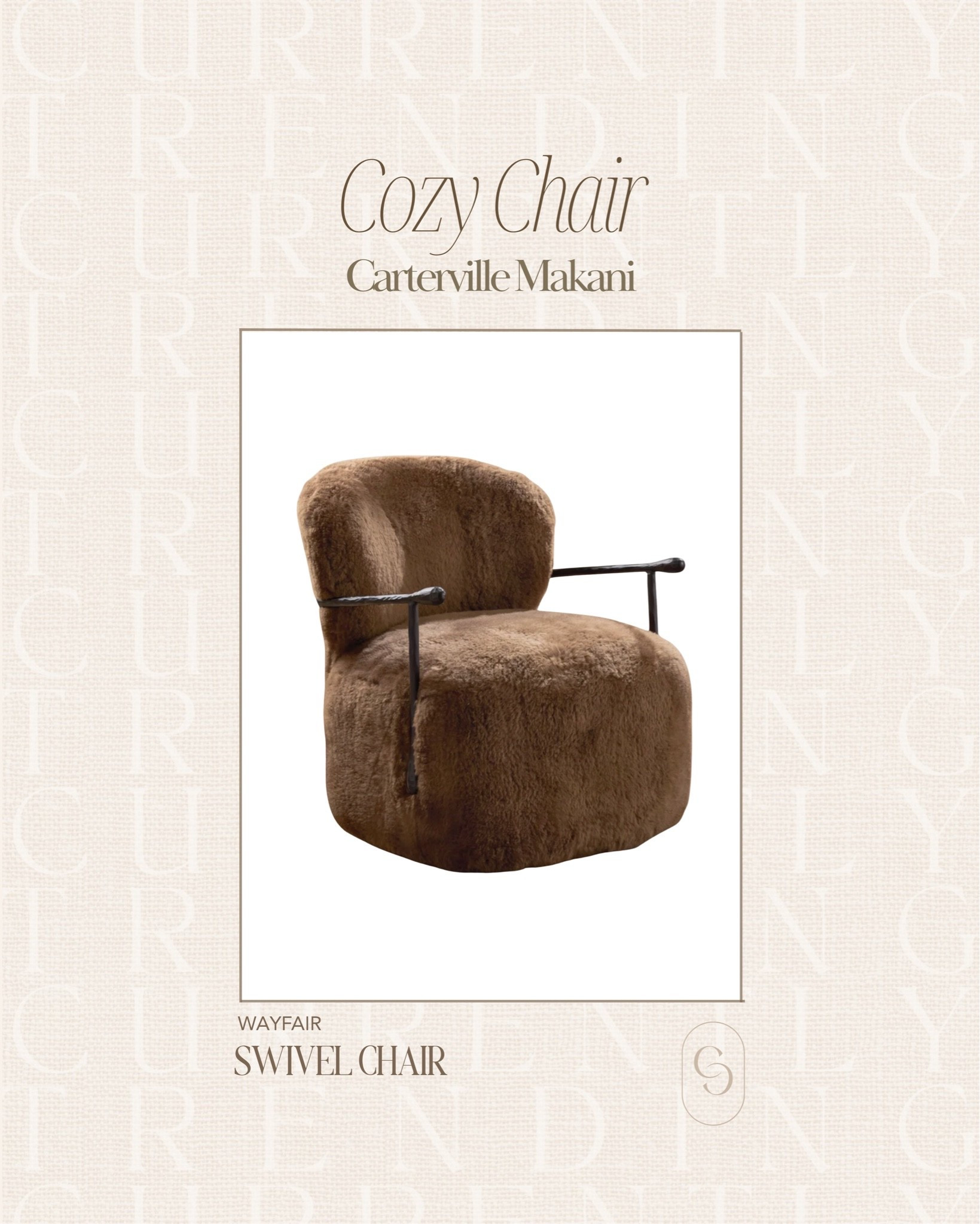 This cozy swivel chair is giving designer find without the designer price 🤎 The rich brown texture, sculptural shape, and dark arm detail make it feel so warm and elevated. Such a good accent chair for a cozy reading corner, bedroom, or living room. Linking it on my LTK ✨

#LTKhome #LTKfinds #LTKstyletip #homedecor #accentchair #cozyhome #interiordesign #wayfairfinds #neutralhome #browninteriors

#LTKSeasonal #LTKHome
