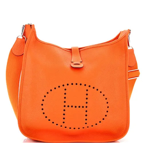 Pre-Owned Hermes Evelyne Bag Gen III Clemence GM in Orange at Nordstrom, Size Medium | Nordstrom