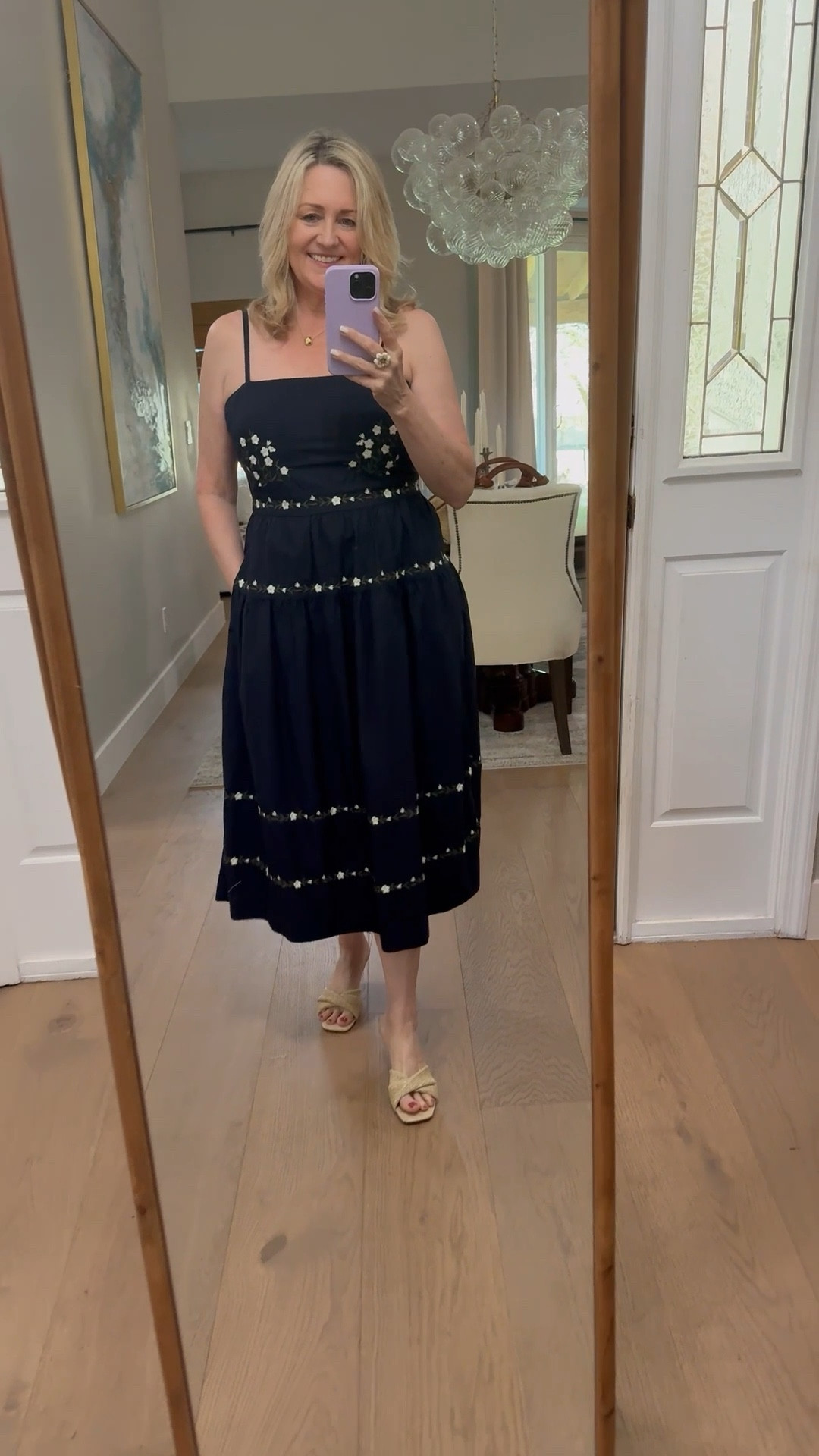 Thai navy midi dress is oh so pretty!  Spring dress, Easter dress, Mother’s Day dress, wedge sandals 

#LTKSeasonal #LTKootd #LTKdayinmylife