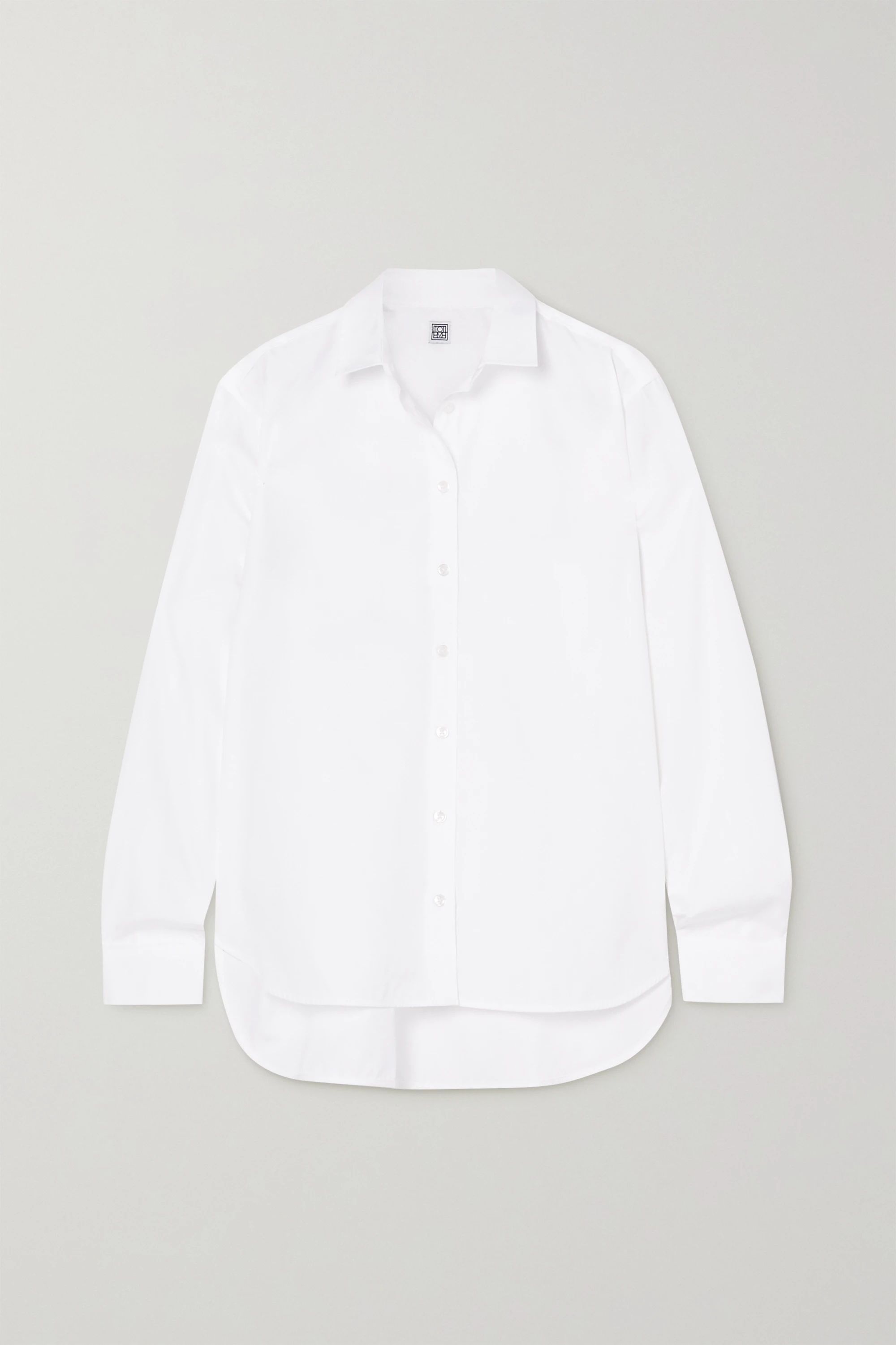 White Signature cotton-poplin shirt | Totême | NET-A-PORTER | NET-A-PORTER (UK & EU)