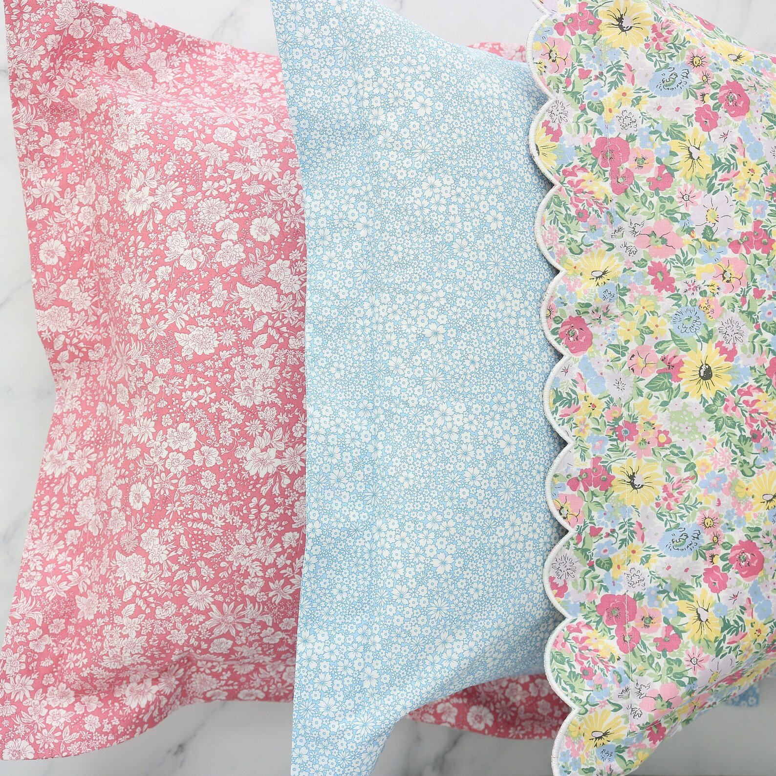 Shams in Liberty London Cotton Lasenby Floral Prints Plain - Etsy | Etsy (US)