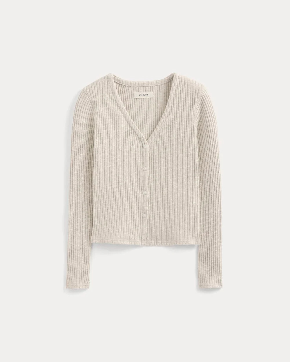 The Cozy Rib Cardigan | Peyote / Bone | Everlane