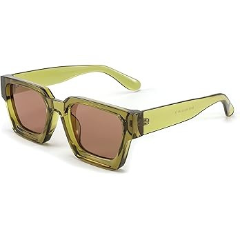 FEISEDY Retro 90s Square Sunglasses for Women Men Trendy Chunky Rectangle Sunglasses UV400 Protec... | Amazon (US)