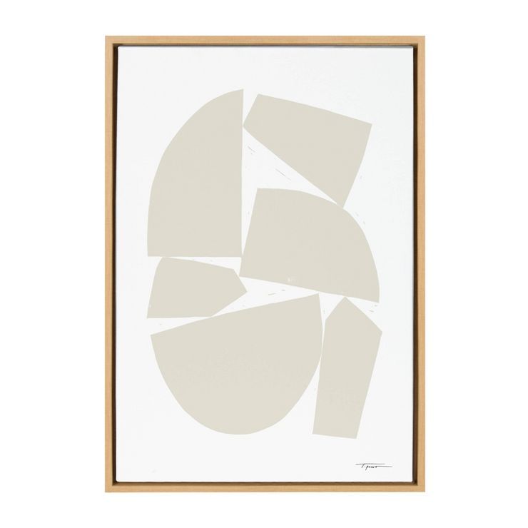 23" x 33" Sylvie Constructed I Neutral Framed Wall Canvas by Statement Goods Natural - Kate & Lau... | Target