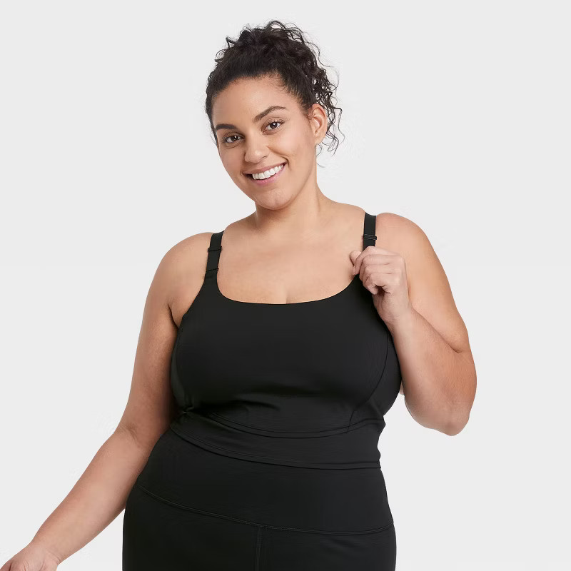 Women's Light Support Mesh-Back Longline Bra - All in Motion™ | Target