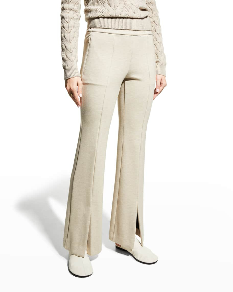 Theory Demitria Flare-Leg Vented Pants | Neiman Marcus