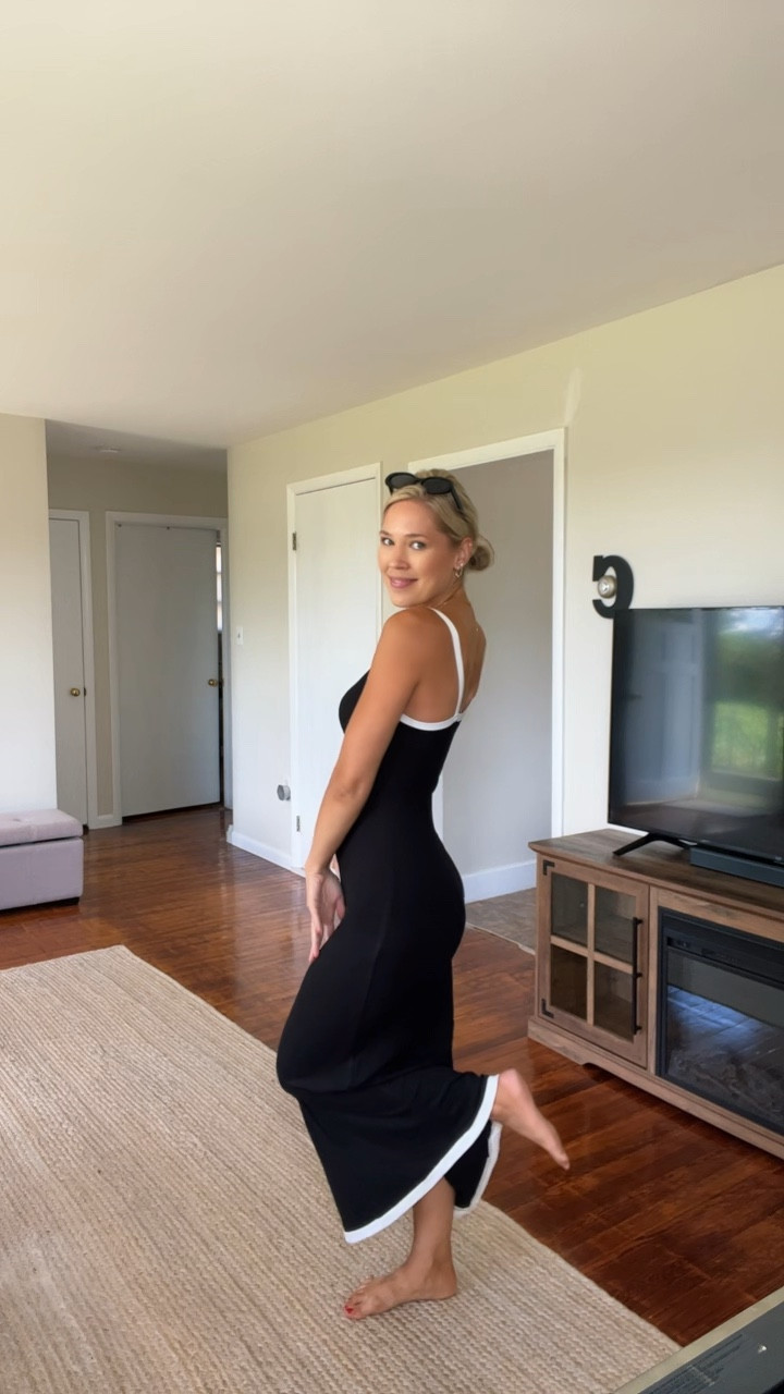 Black ribbed middi dress! Size small 

#LTKFindsUnder50 #LTKFindsUnder100