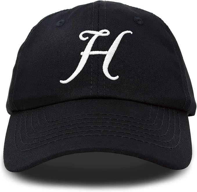 DALIX Initial Hat Letter H Womens Baseball Cap Monogram Cursive Embroider | Amazon (US)