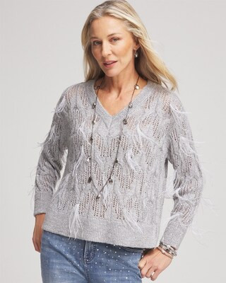 Feathered Pullover Sweater | Chico's