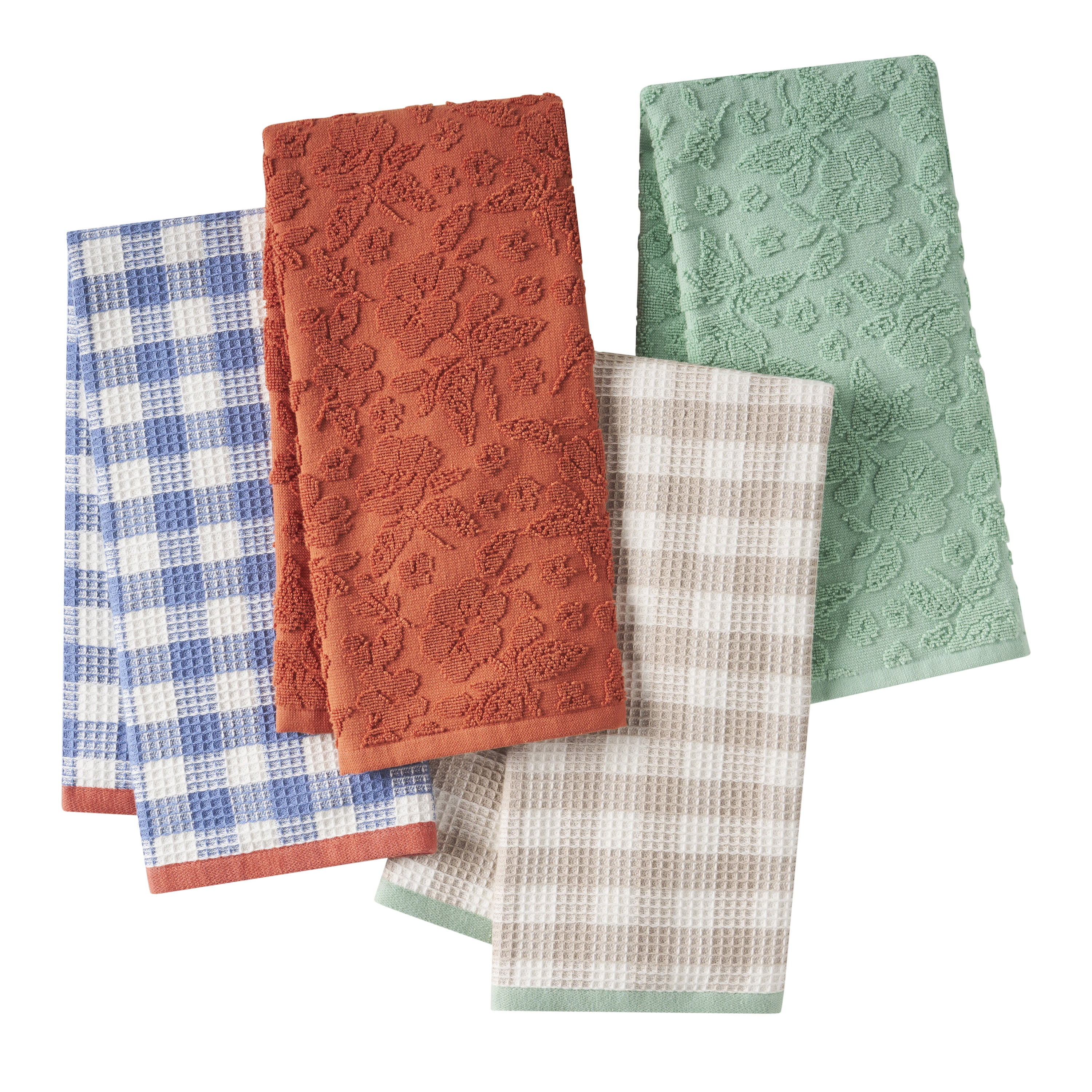 The Pioneer Woman Gingham Woven Kitchen Towels, Multicolor, 18" x 28", Set of 4 | Walmart (US)