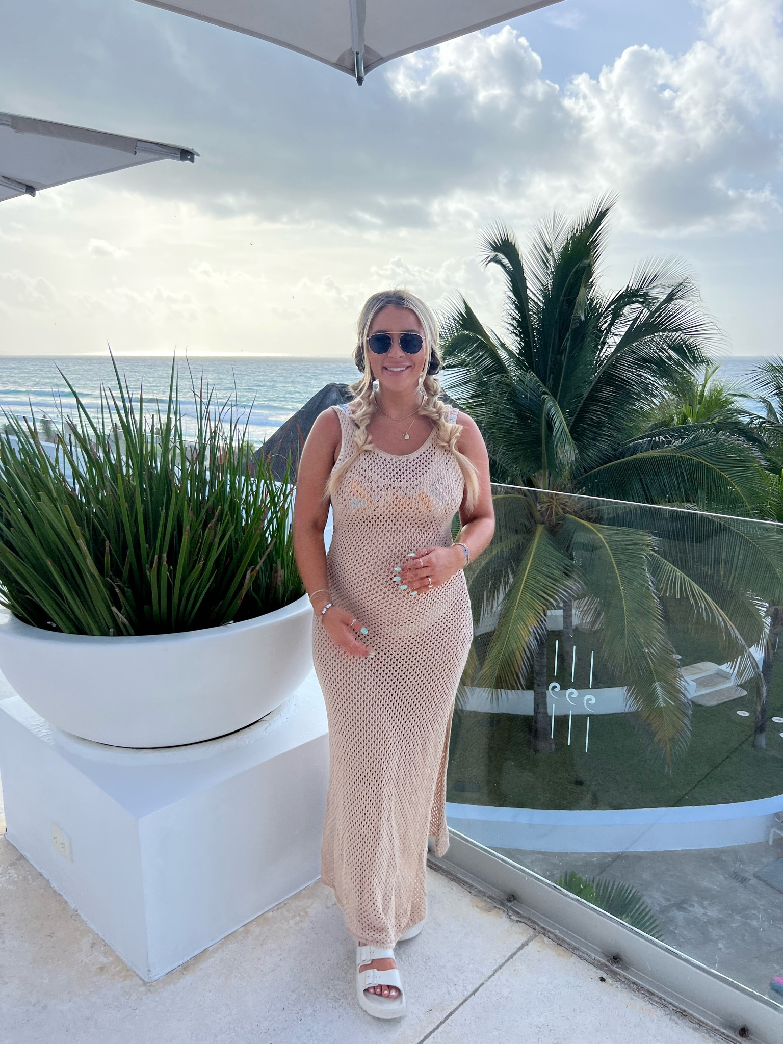 Shoes fit TTS as well as the cover up. I sized up to a large for my bump. Code JULY20 for 20% off the cover up 

#LTKtravel #LTKbump #LTKswim