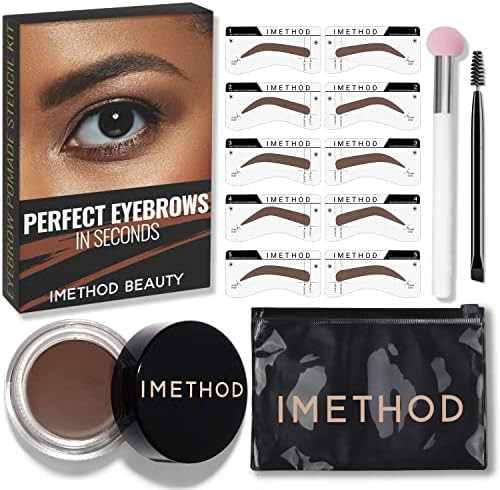 iMethod Eyebrow Stamp and Eyebrow Stencil Kit - Eye Brow Stamping Kit, Brow Stamp Kit, Brow Stencil  | Amazon (US)