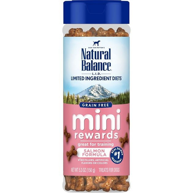 Natural Balance Limited Ingredient Diets Mini Rewards Salmon Formula Dog Treats, 5.3-oz jar | Chewy.com