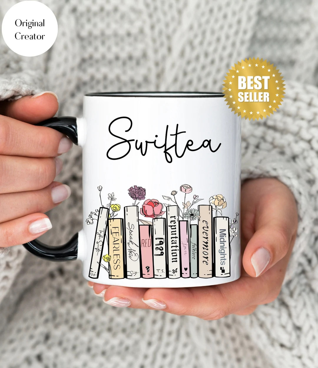 Floral Music Album Mug Gift for Her Trendy Album Mug Trendy - Etsy | Etsy (US)