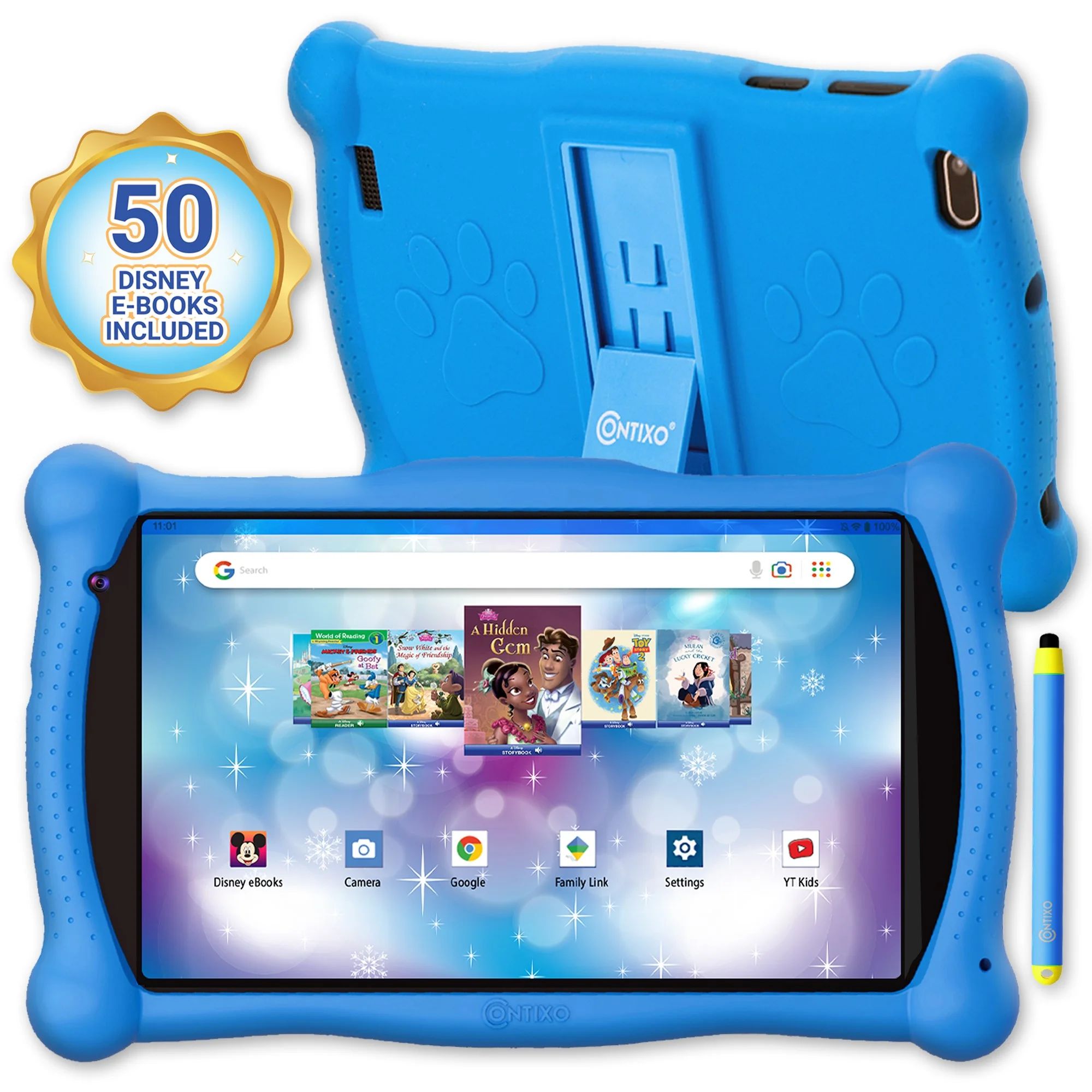 Contixo 7" Android Kids Tablet 32GB, Includes 50+ Disney Storybooks & Stickers, Protective Case w... | Walmart (US)