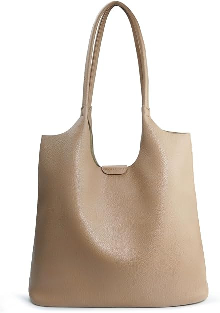 Soft Vegan Leather Tote Bag for Women Hobo Handbag Purse for Travel and Everyday | Amazon (US)