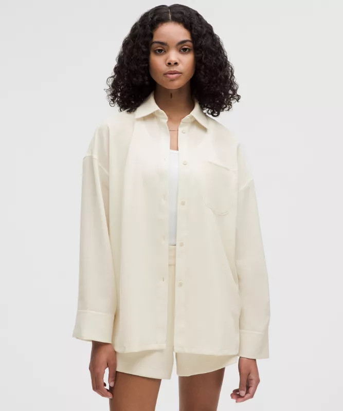 Light Woven Oversized Button-Up | lululemon (AU)