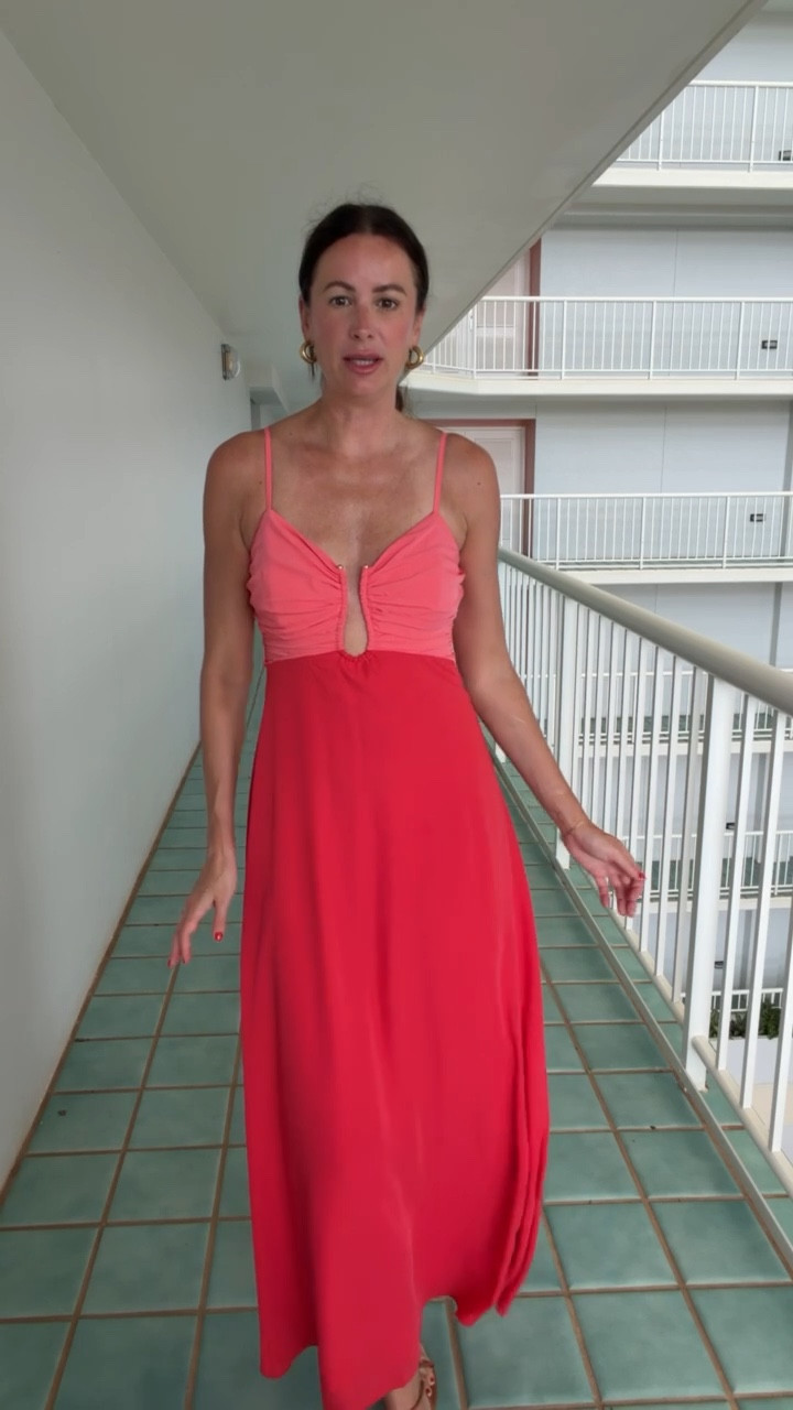 Abercrombie is having a buy one, get one half off sale this weekend and this gorgeous maxi dress is included! I love the hardware detail in the front and that it has light padding so I can go without a bra or nippies! This is perfect for a spring or summer wedding guest dress and comes in so many other colors! 

#LTKTall #LTKSaleAlert #LTKgrwm