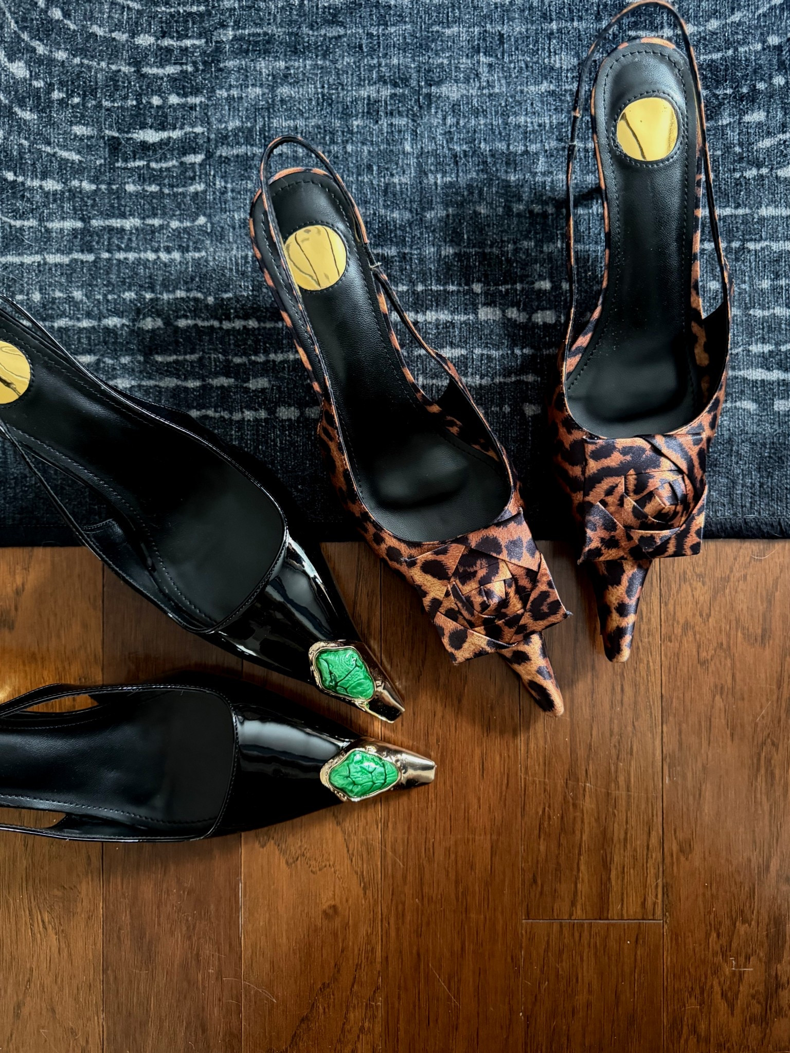 Amazon heels. YSL do0ps. I got the kitten heel style. The black ones are probably 2inches and the leopard are a true kitten. Get TTS bc slingback stretches

#LTKWorkwear #LTKOver40 #LTKootd