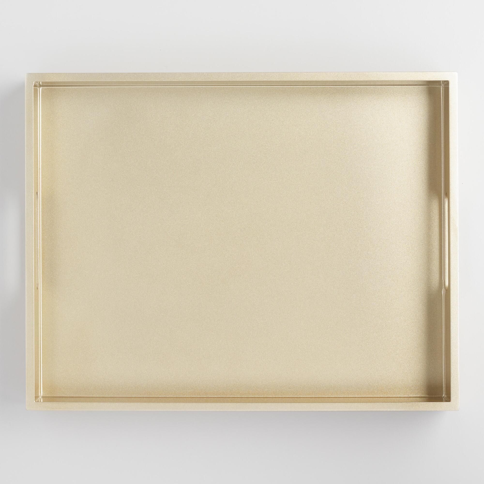 Golden Sparkle Lacquer Serving Tray by World Market | World Market
