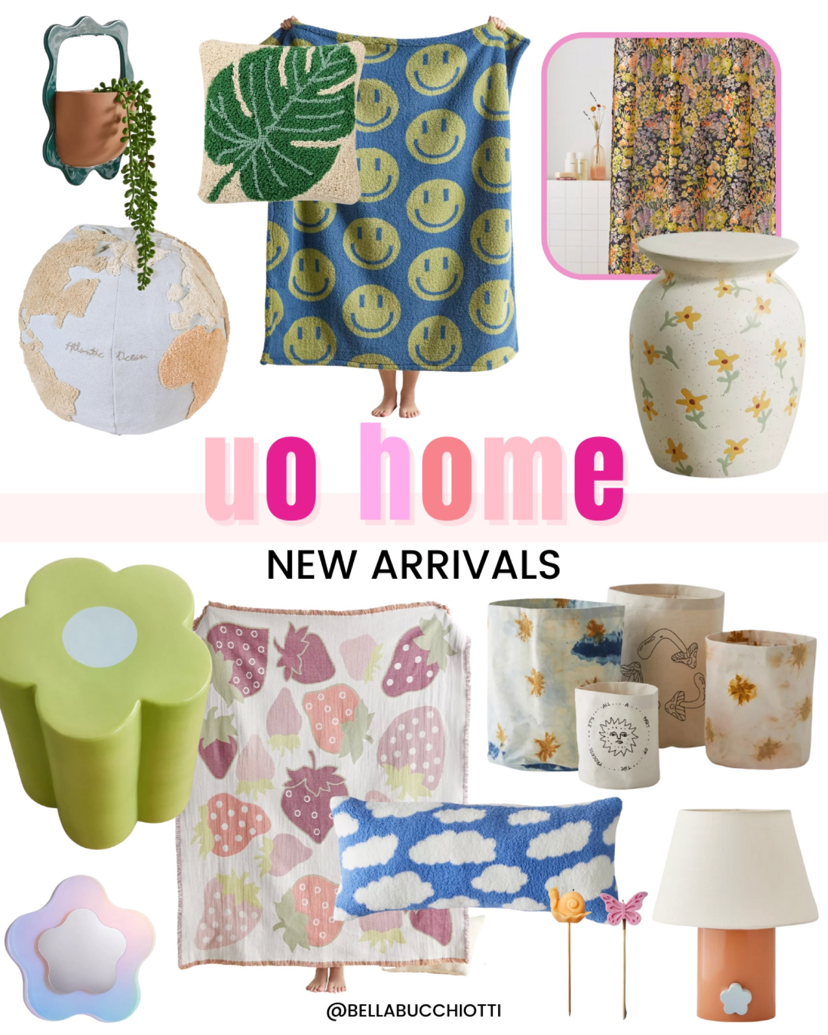 Urban Outfitters, boho decor, patterned decor , colorful decor, retro decor, floral decor, new arrivals 