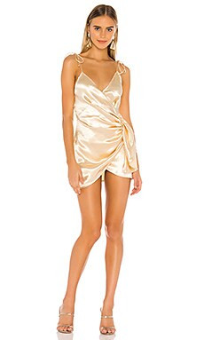 Superdown Lennie Wrap Dress in Champagne from Revolve.com | Revolve Clothing (Global)