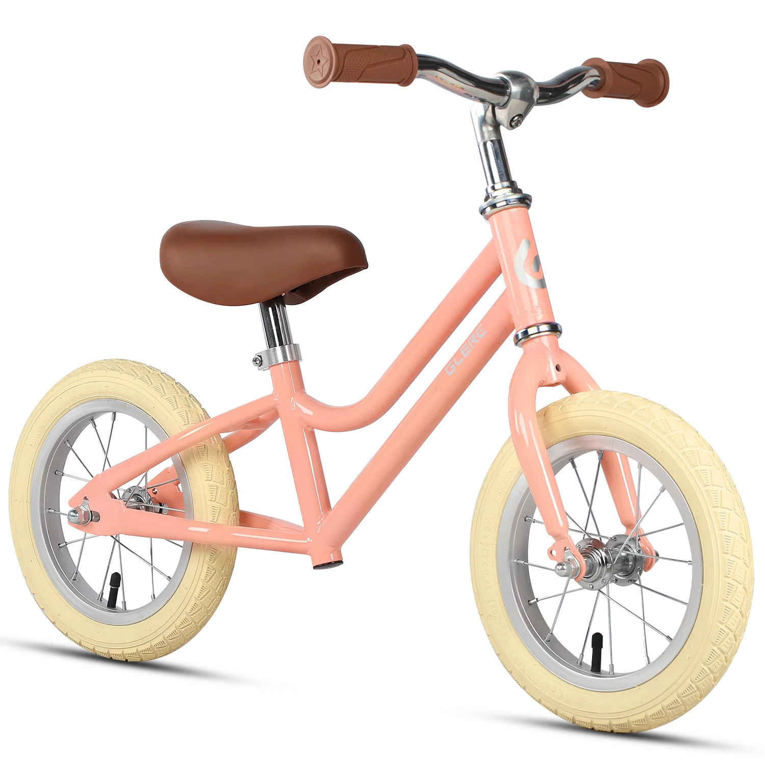 Glerc 12 inch Kids Balance Bike with Basket for 2-6 Years Old Children, Peach | Walmart (US)