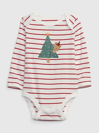 Baby 100% Organic Cotton Mix and Match Holiday Graphic Bodysuit | Gap (CA)