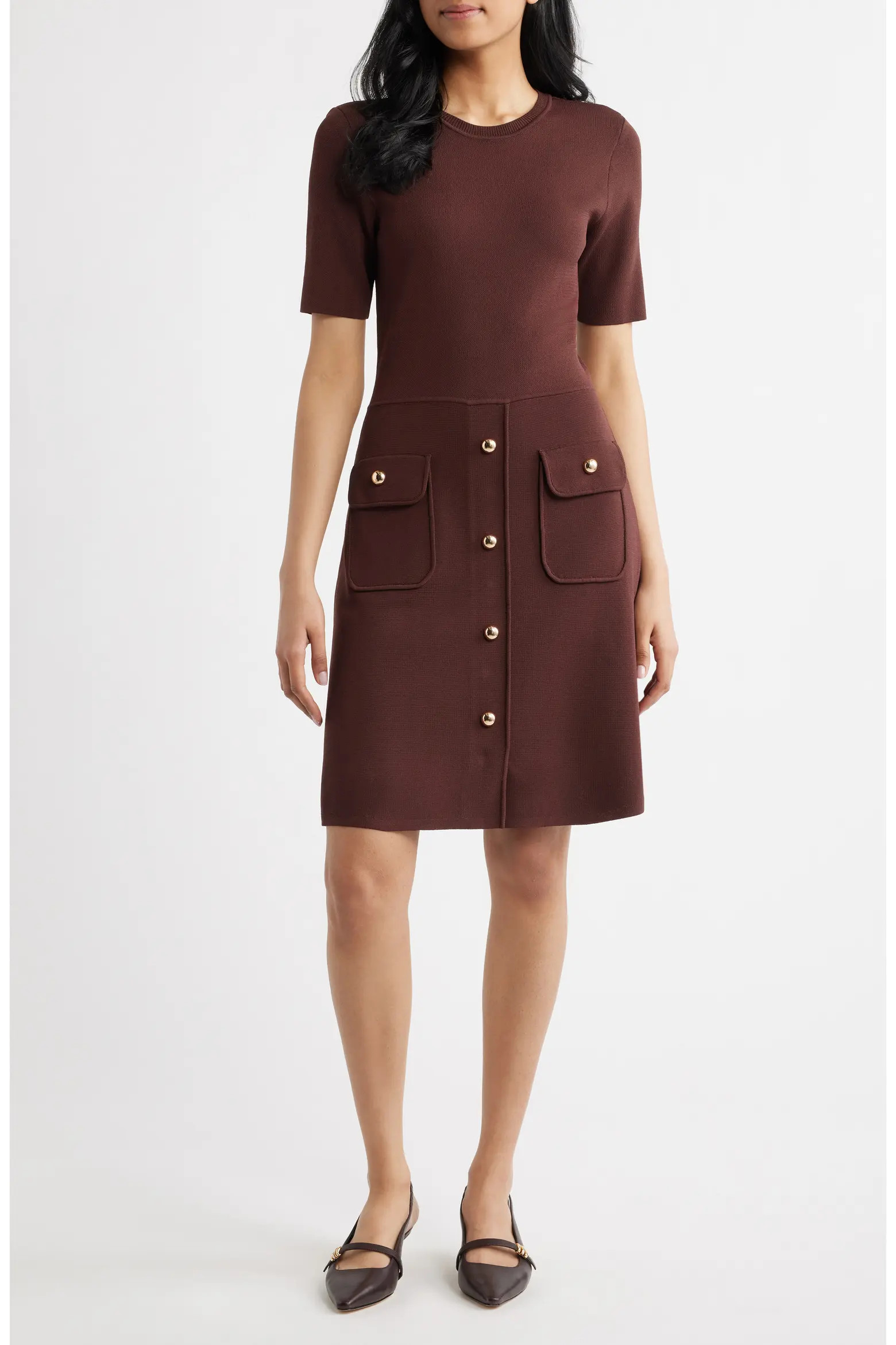 Patch Pocket A-Line Sweater Dress (Women) | Nordstrom | Nordstrom