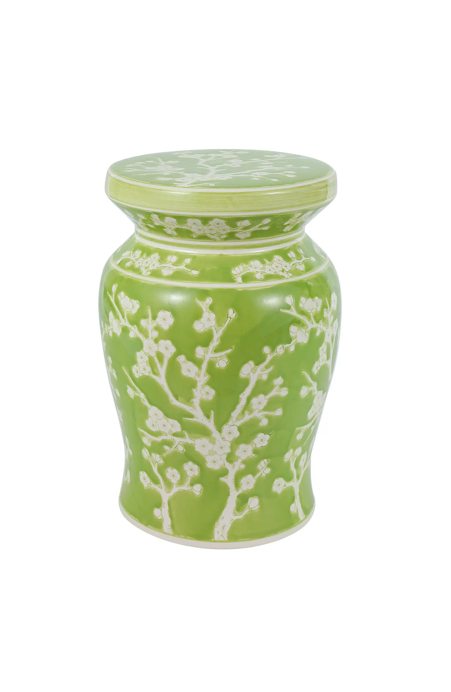Cherry Blossom 17.75" Ceramic Garden Stool | Nordstrom