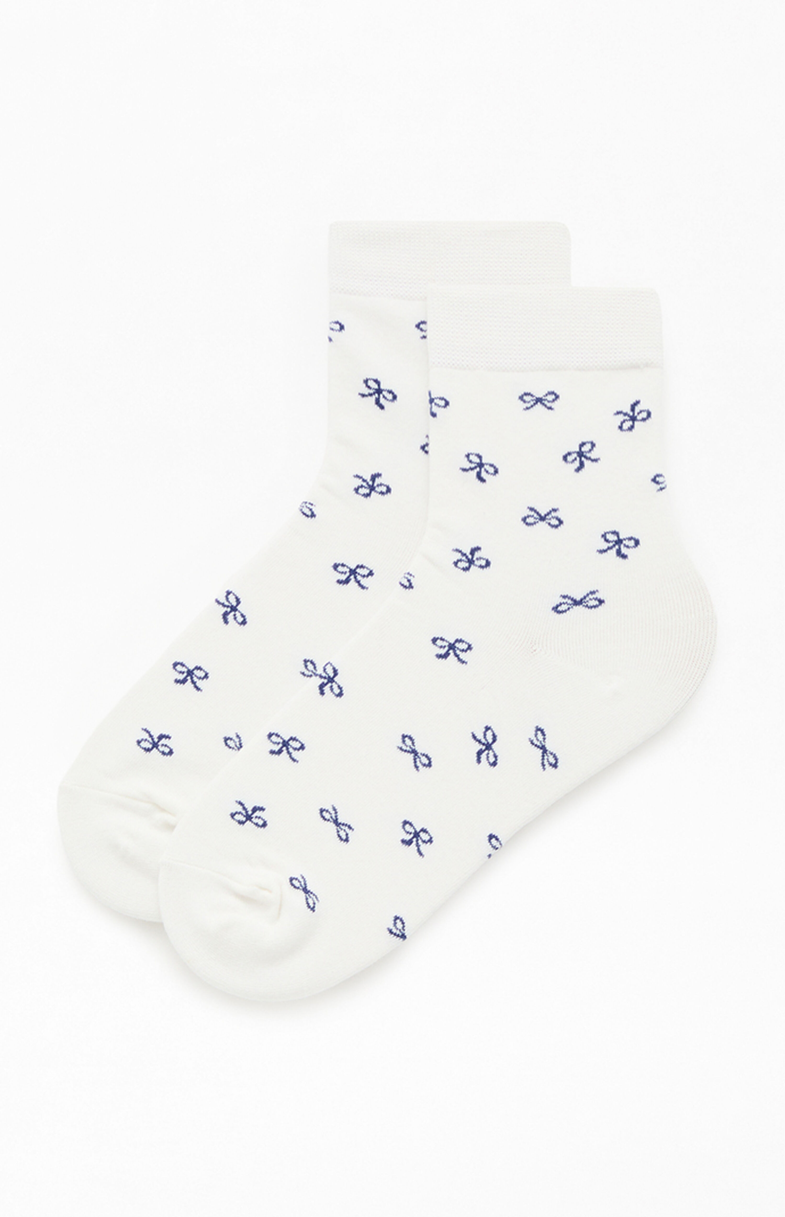 John Galt Navy Bow Ankle Socks | PacSun