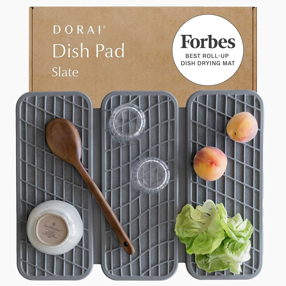 Dorai Home Dish Pad – Quick-Dry Diatomite Stone Drying Mat for Kitchen Counter, 19.9" x 15.2" x... | Amazon (US)