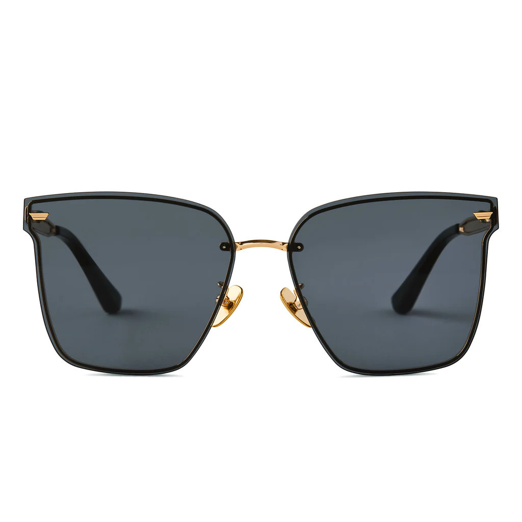 BELLA V - GOLD + GREY POLARIZED SUNGLASSES | DIFF Eyewear