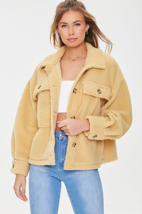 Faux Shearling Button-Front Jacket | Forever 21 (US)