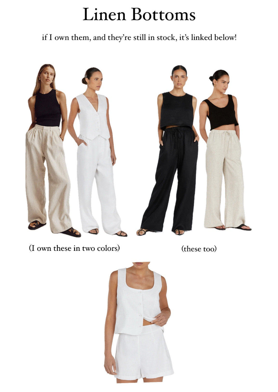 I always get asked about my linen pieces and I swear 80% of them are from here! Unfortunately a lot of things I’ve worn in content aren’t available anymore (I’ve been buying massive hauls from here for a couple years now lol) but if it’s still available, I’ve linked it here!

#LTKSpringSale #LTKSeasonal #LTKtravel