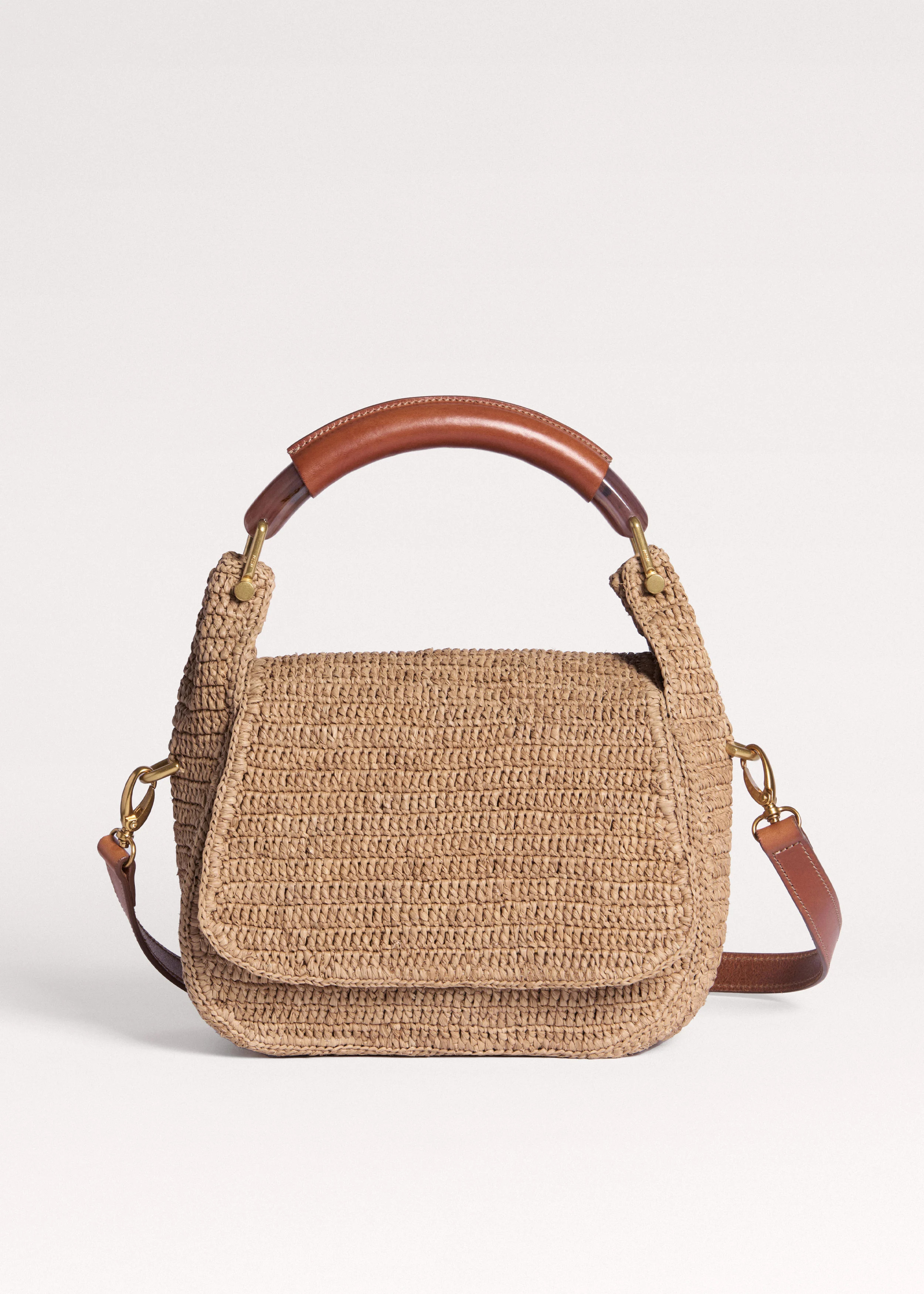 Women's Natural Mini Raffia Handbag | ME+EM | ME+EM US