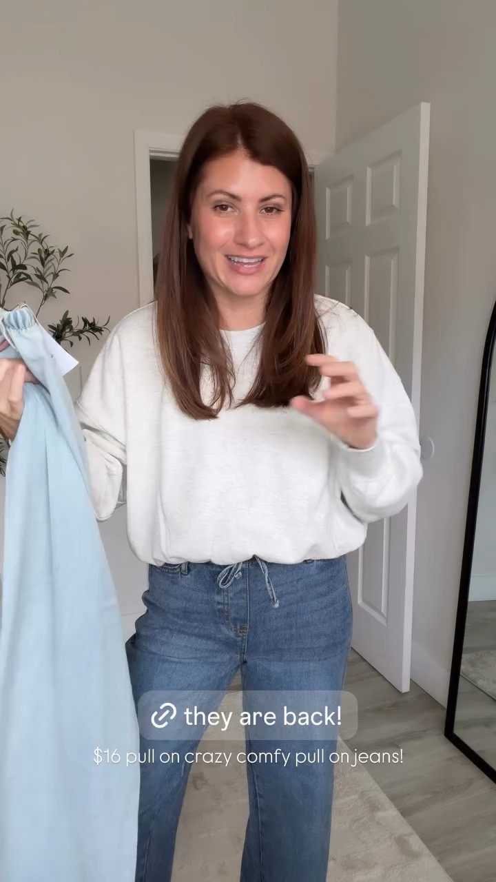 $16 pull on crazy comfy pull on jeans!