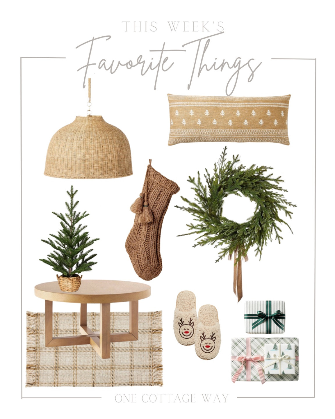 A few of our favorite things🤎

Holiday home decor, christmas, target, studio mcgee, coffee table, pendant light, gift wrap, hearth and hand, outdoor rug, christmas stocking, slippers, christmas tree pillow, neutral christmas

#LTKHoliday #LTKSeasonal #LTKhome