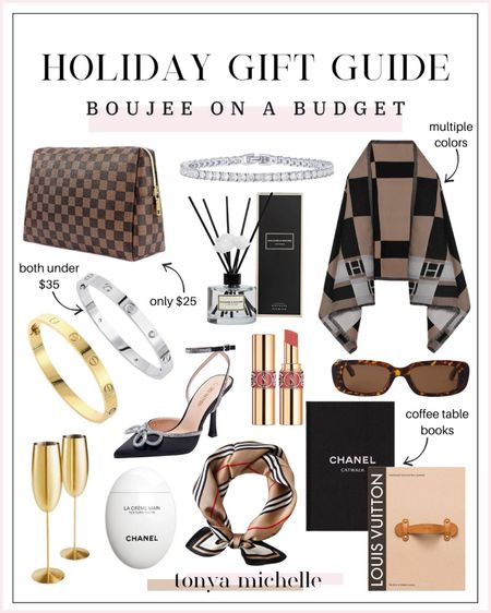 Holiday gift guides 2022 - boujee on a budget gifts for her - amazon gifts - affordable designer gifts - amazon dupes - save or splurge - look for less 



#LTKunder100 #LTKHoliday #LTKunder50