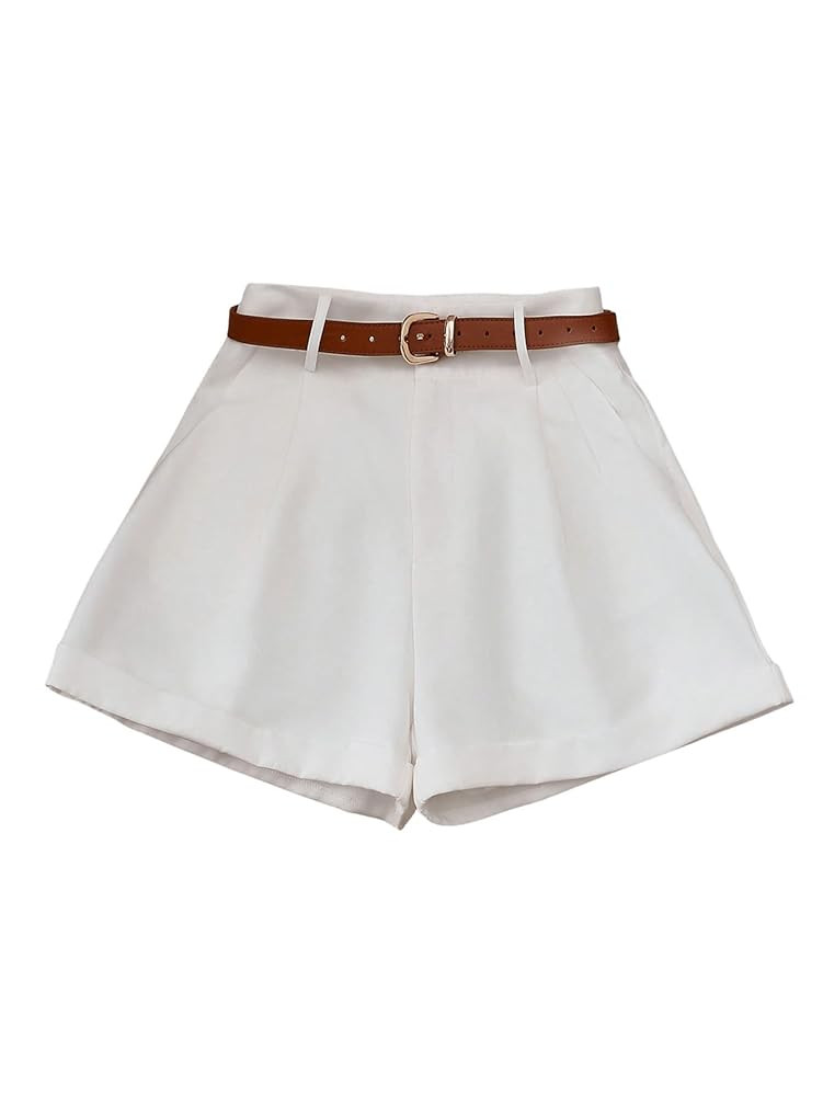 Floerns Women's Casual Summer Wide Leg Shorts High Waisted Going Out Shorts | Amazon (US)