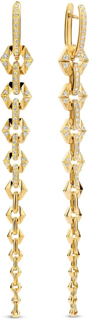 Flow Graduated Diamond Chain Drop Earrings | Nordstrom