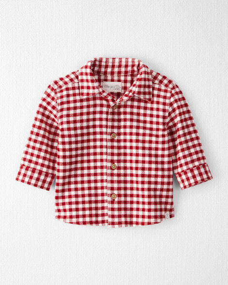 Baby Boy Plaid Organic Cotton Button-Front Flannel Shirt | Carter's Inc