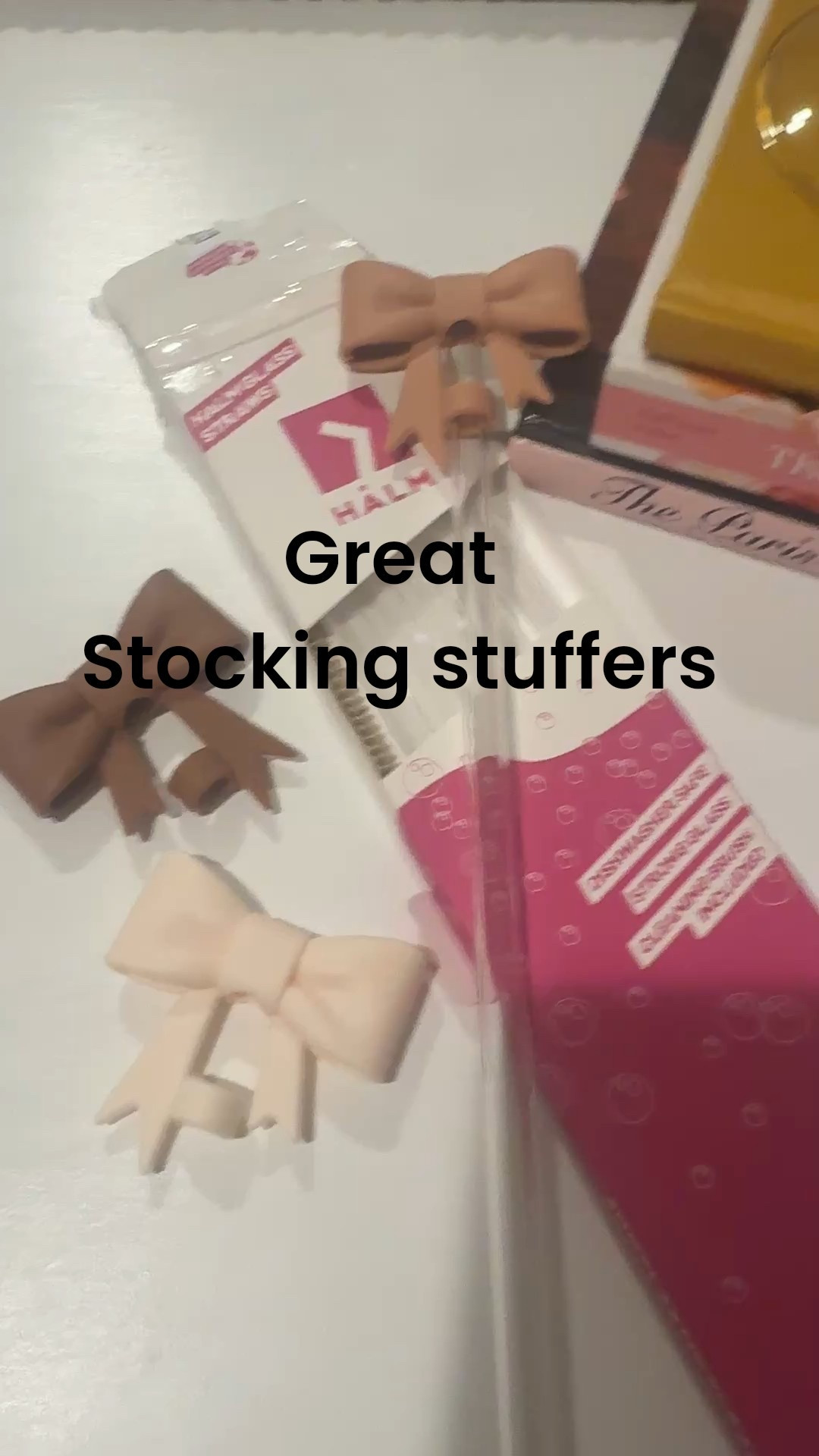 Great stocking stuffers

For your Tumbler using friends or family!
Glass straws/ instead of using plastic  comes in packs of 6  (great to break apart and give 1 each) 

These cute bow straw caps 
Other shapes available too
6-$16
On sale for 6-$6

Comes in 3 pack (break apart and add to straw)  3-$5.99
On sale $3.99 for 6

I ordered a couple sets for stockings and gift packages



#LTKCyberWeek #LTKSaleAlert #LTKGiftGuide