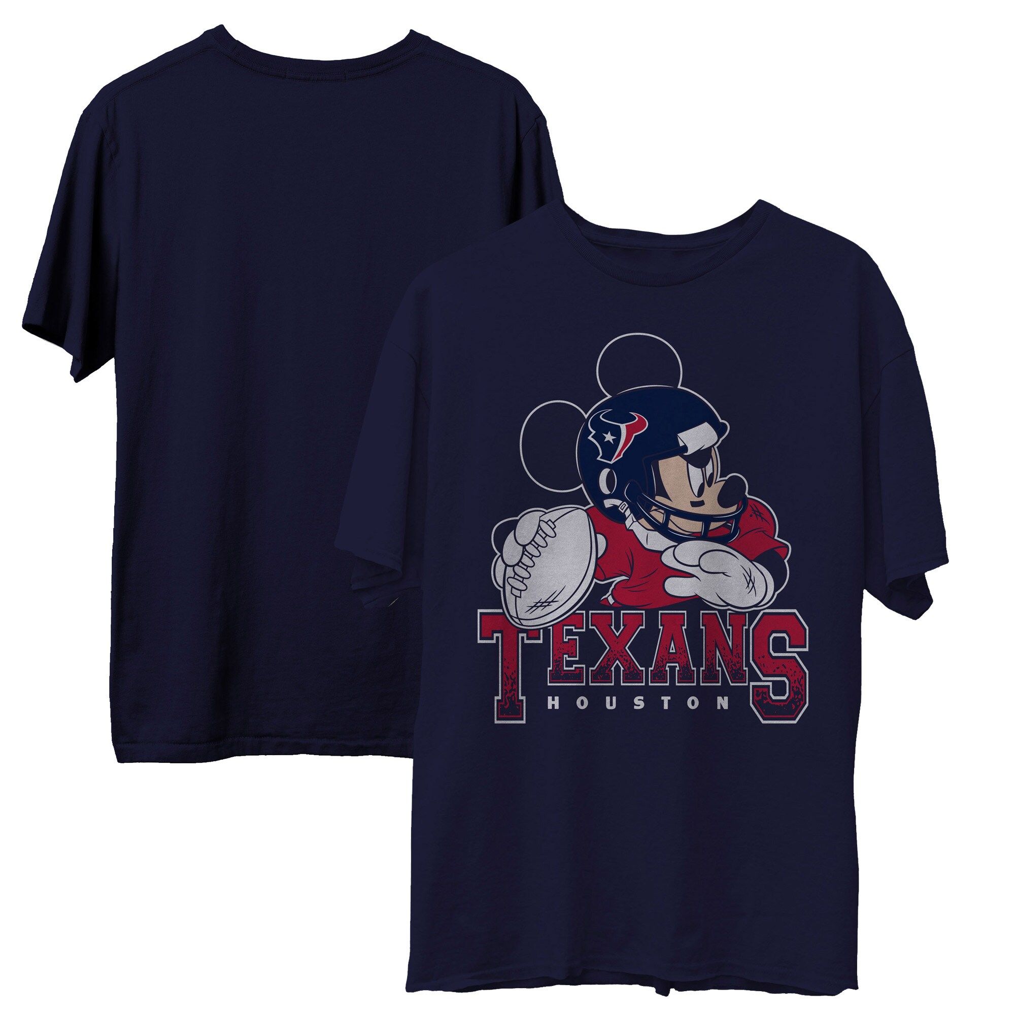 Houston Texans Junk Food Disney Mickey QB T-Shirt - Navy | Fanatics