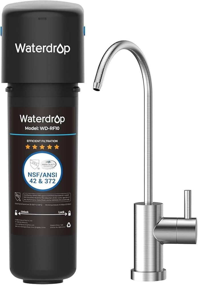 Waterdrop 10UB Under Sink Water Filter, Reduces PFAS, PFOA/PFOS, Lead, Chlorine, Bad Taste, NSF/A... | Amazon (US)