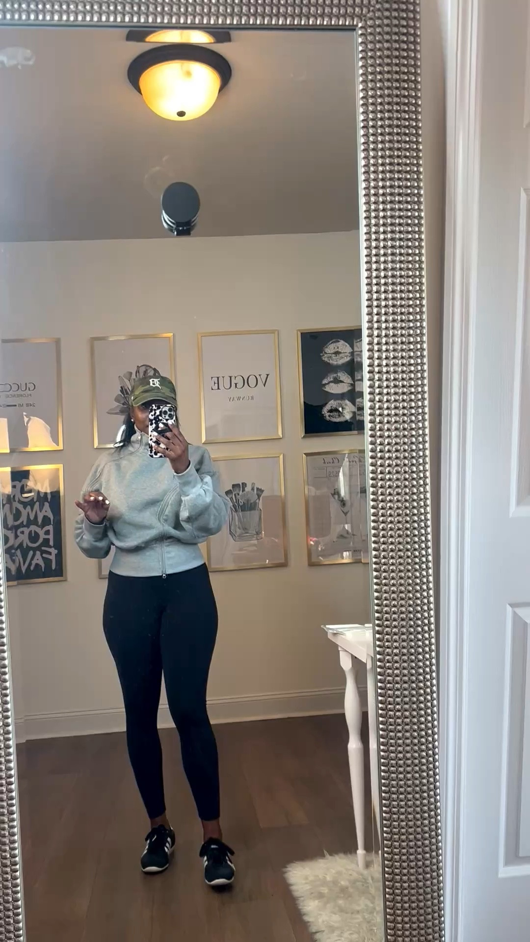 This is what I wear to run errands. A comfy sweatshirt and leggings, but I always add a pair of pearl earrings to polish the look off!

#LTKOver40